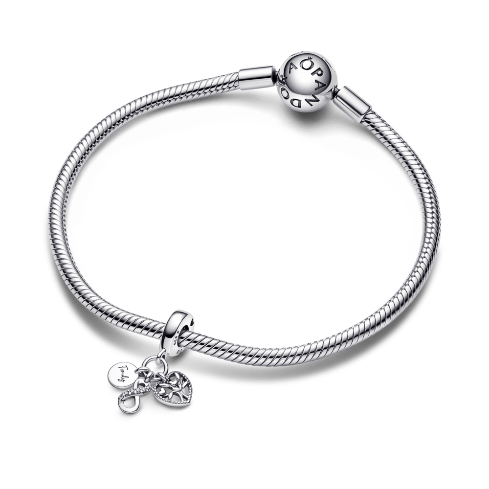 Charm Colgante de familia triple Infinito Pandora Plata Esterlina - Charms Factory