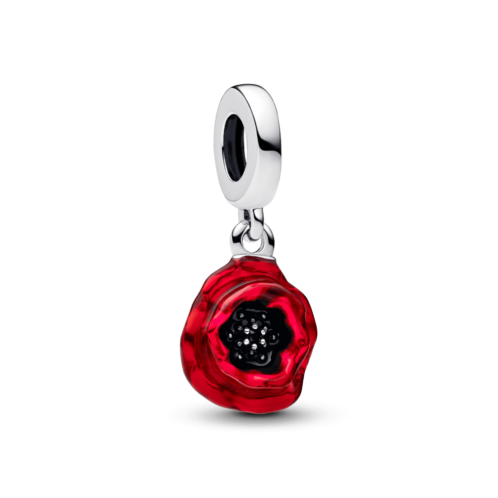 Charm Colgante Flor Roja - Charms Factory