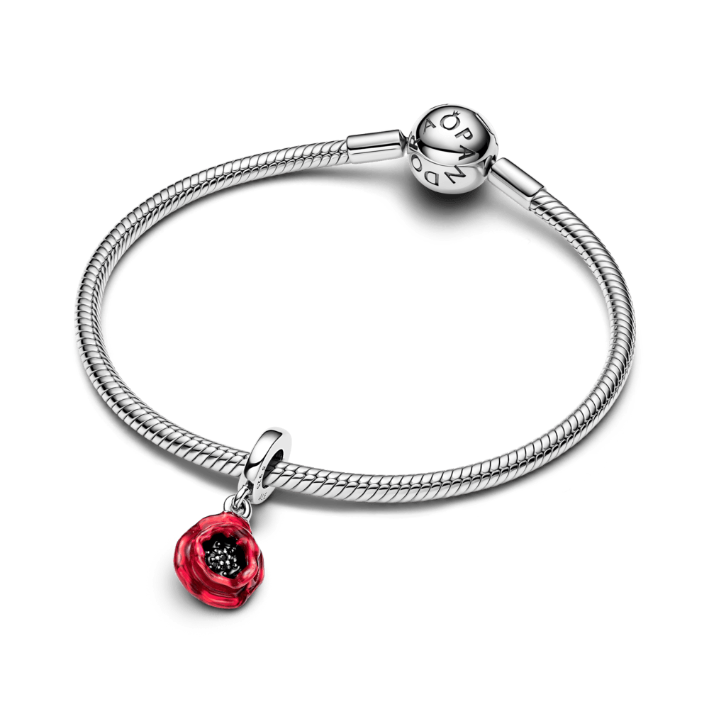 Charm Colgante Flor Roja - Charms Factory