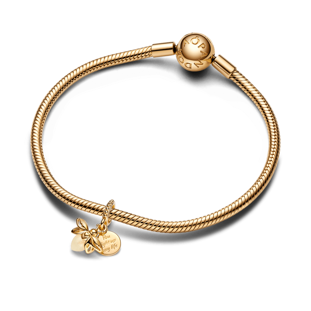 Charm Colgante Luciérnaga que Brilla en la Oscuridad Dorado - Charms Factory