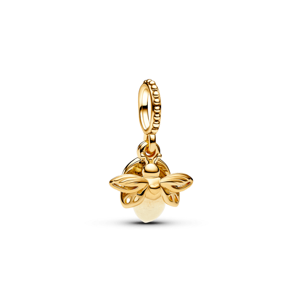 Charm Colgante Luciérnaga que Brilla en la Oscuridad Dorado - Charms Factory
