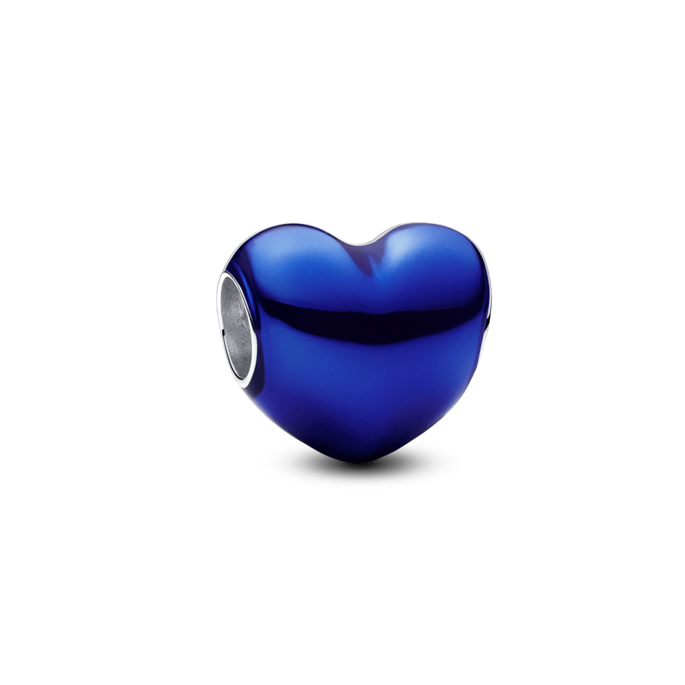 Charm Corazón Metálico Azul - Charms Factory