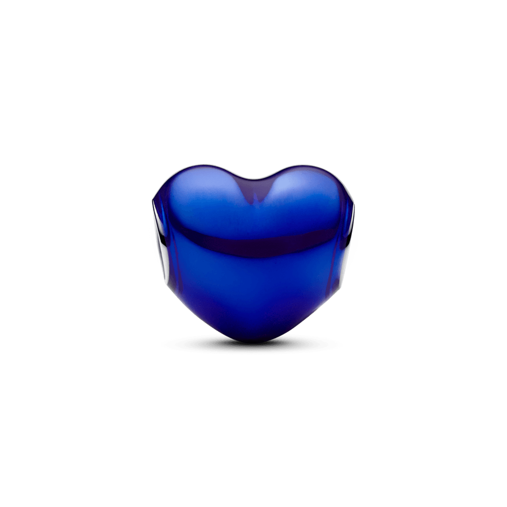 Charm Corazón Metálico Azul - Charms Factory