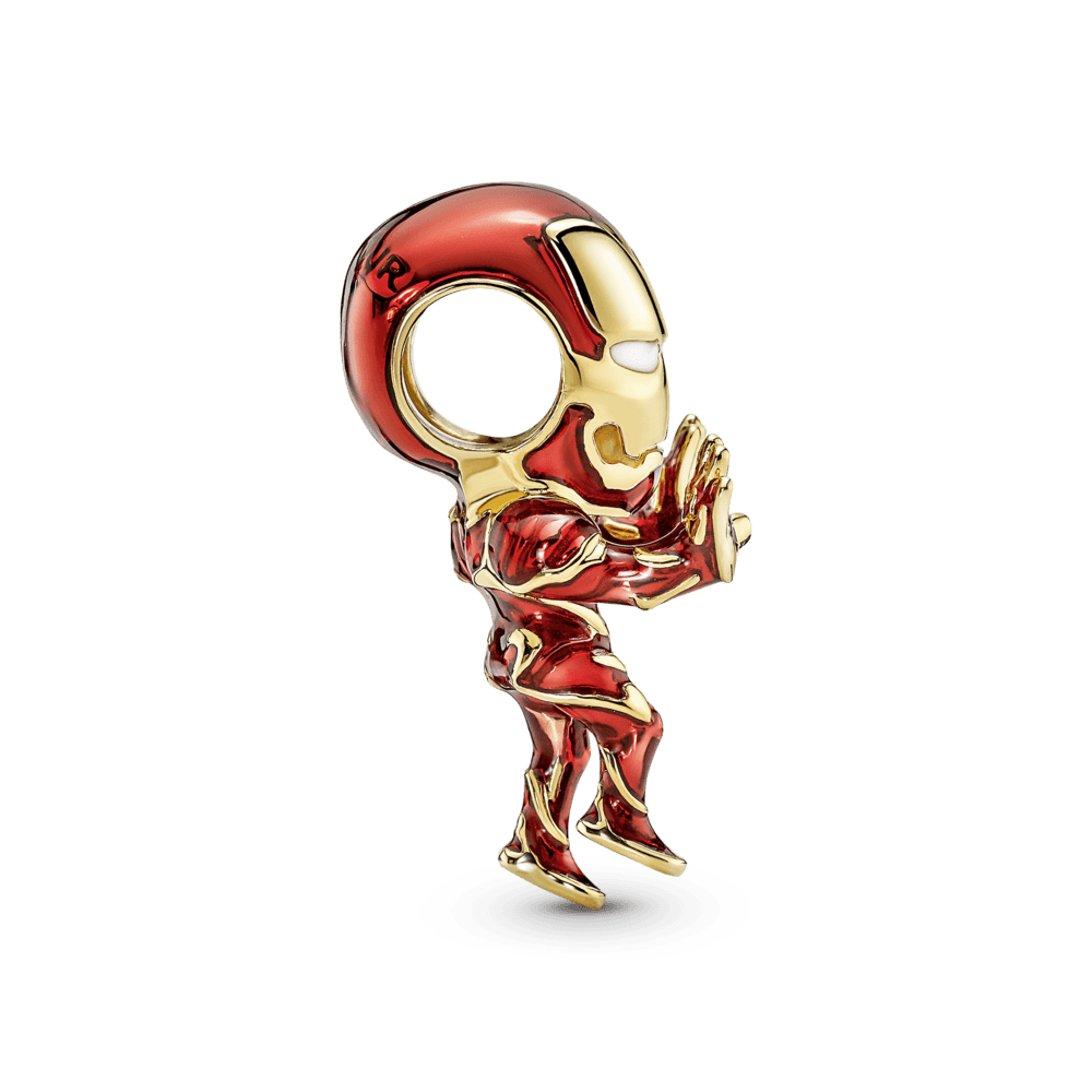 Charm Iron Man De The Avengers De Marvel Recubrimiento Oro 14K - Charms Factory