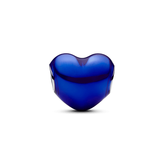 Charm Corazón Metálico Azul