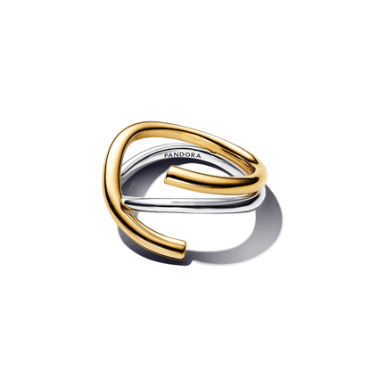 Anillo Forma Orgánica en Dos Tonos - Charms Factory