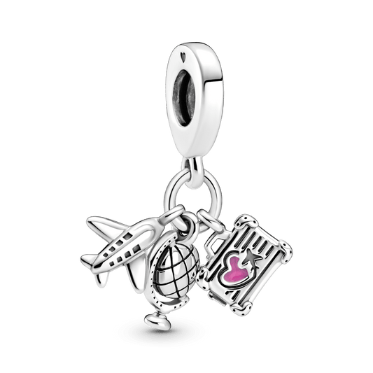 Charm Colgante Avión, Globo Y Maleta - Charms Factory