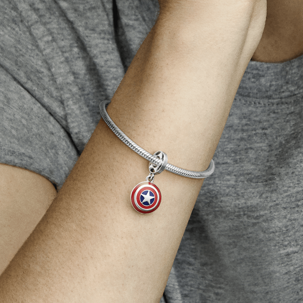 Charm Colgante Escudo Del Capitán América De The Avengers De Marvel - Charms Factory
