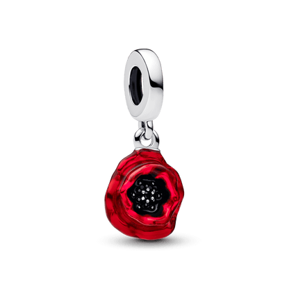 Charm Colgante Flor Roja - Charms Factory