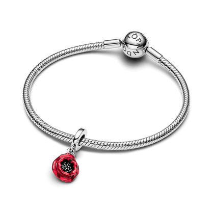 Charm Colgante Flor Roja - Charms Factory