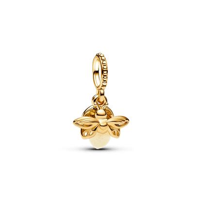 Charm Colgante Luciérnaga que Brilla en la Oscuridad Dorado - Charms Factory