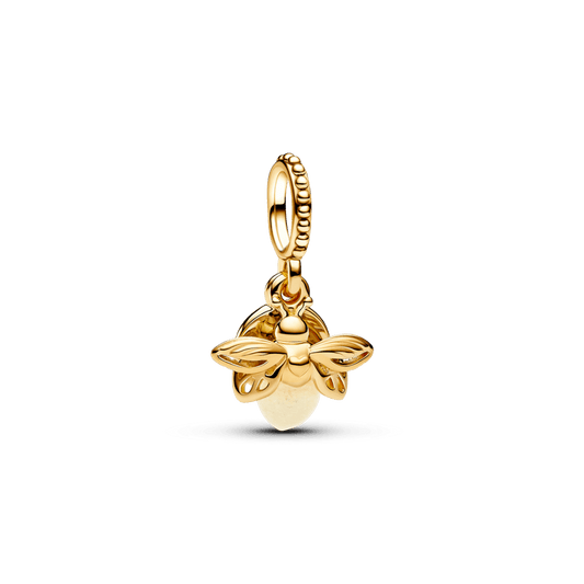 Charm Colgante Luciérnaga que Brilla en la Oscuridad Dorado - Charms Factory