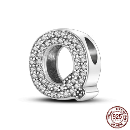 Charm de Letras 925 Plata Esterlina con Zirconia - Charms Factory