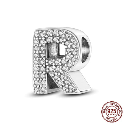 Charm de Letras 925 Plata Esterlina con Zirconia - Charms Factory