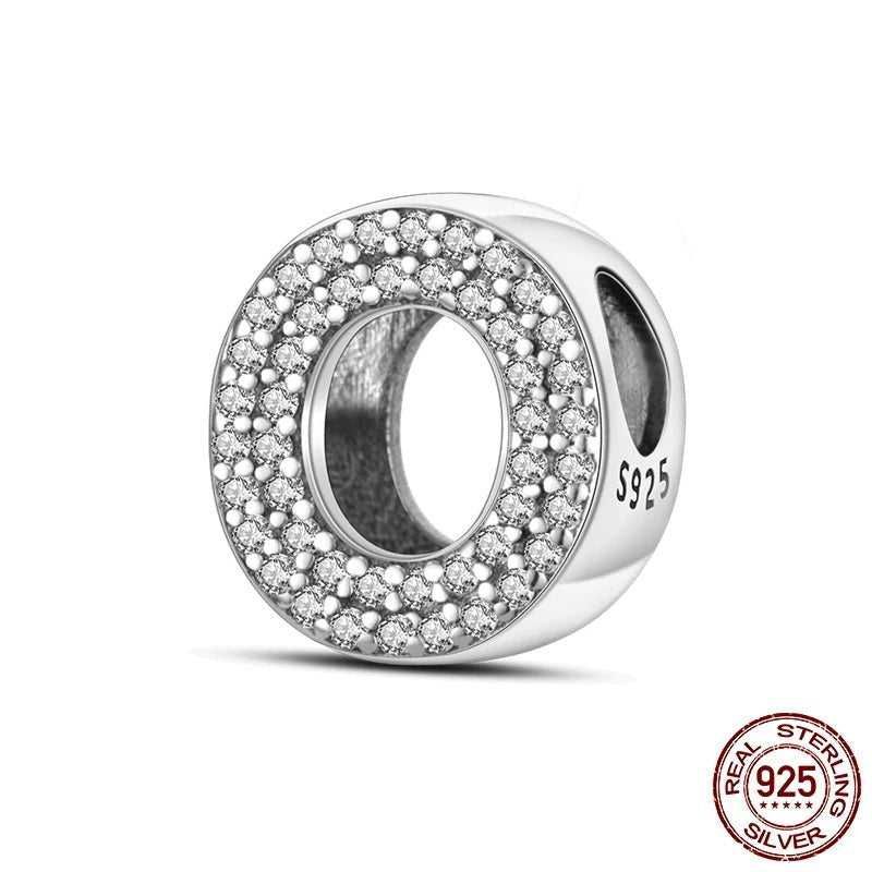 Charm de Letras 925 Plata Esterlina con Zirconia - Charms Factory