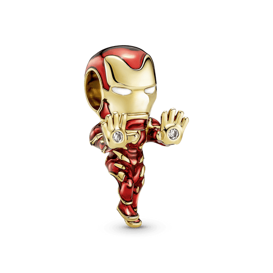 Charm Iron Man De The Avengers De Marvel Recubrimiento Oro 14K - Charms Factory