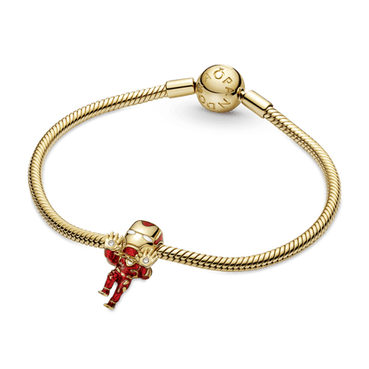 Charm Iron Man De The Avengers De Marvel Recubrimiento Oro 14K - Charms Factory