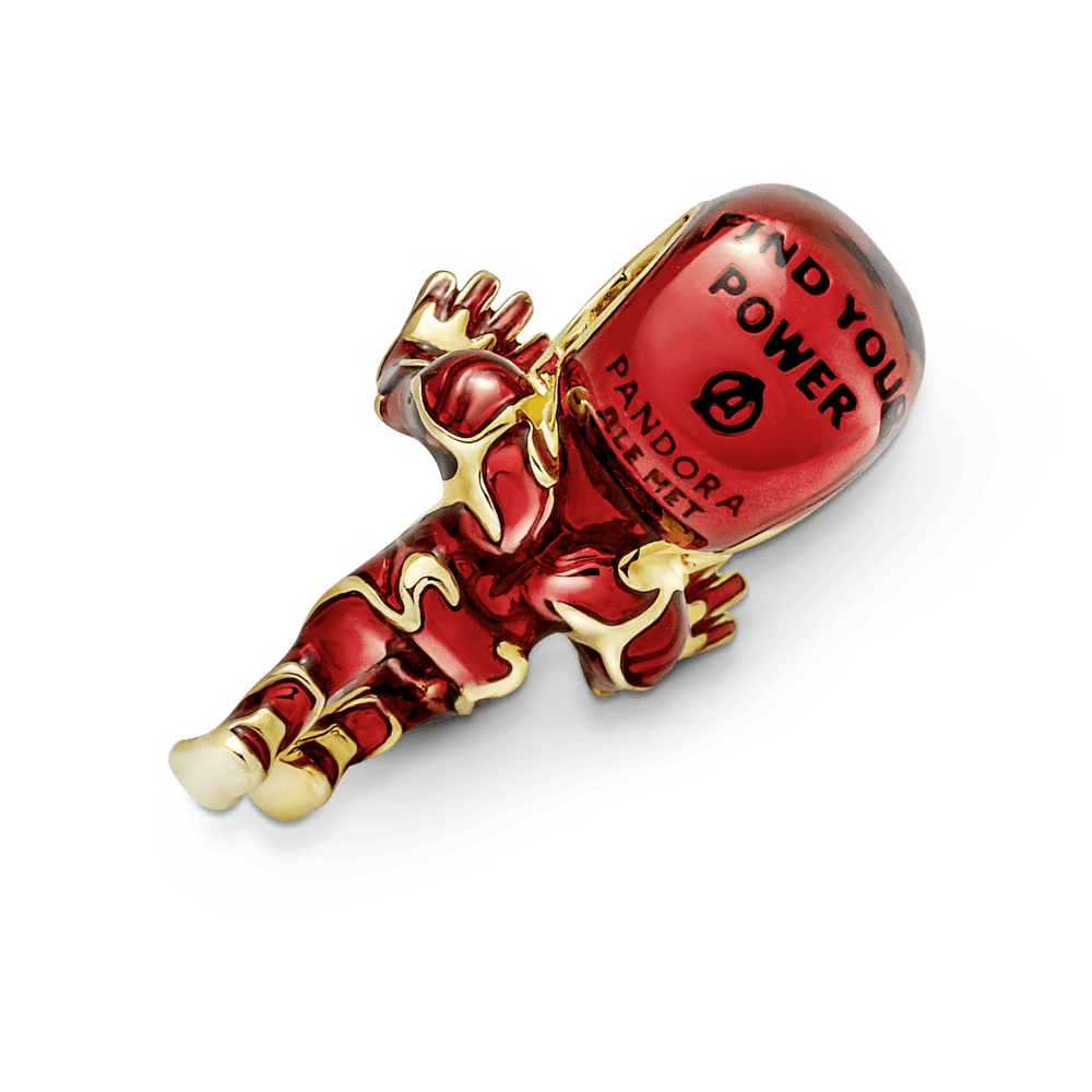Charm Iron Man De The Avengers De Marvel Recubrimiento Oro 14K - Charms Factory