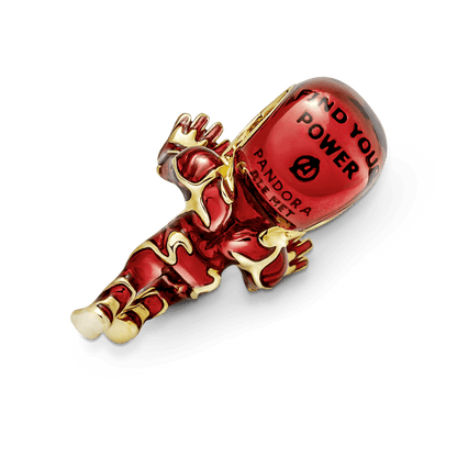 Charm Iron Man De The Avengers De Marvel Recubrimiento Oro 14K - Charms Factory