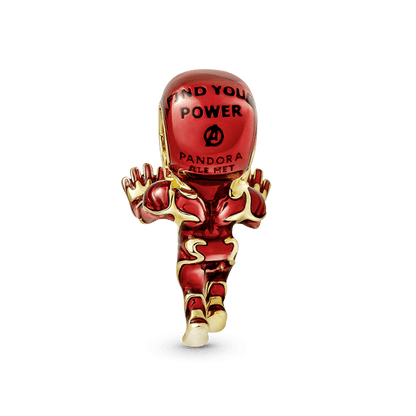 Charm Iron Man De The Avengers De Marvel Recubrimiento Oro 14K - Charms Factory