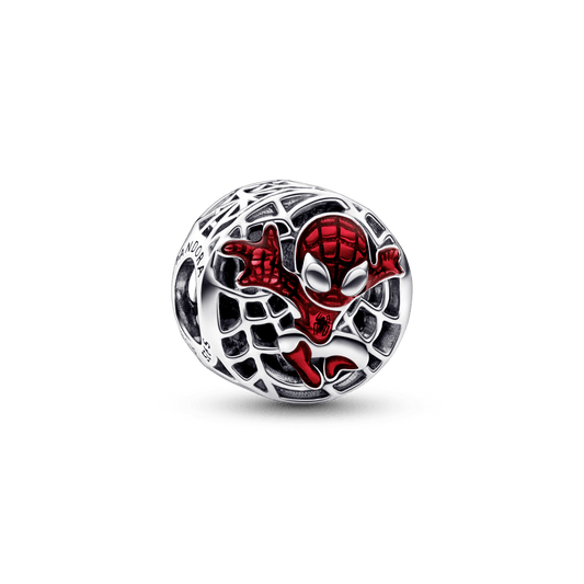 Charm Spiderman de Marvel elevándose por la ciudad - Charms Factory